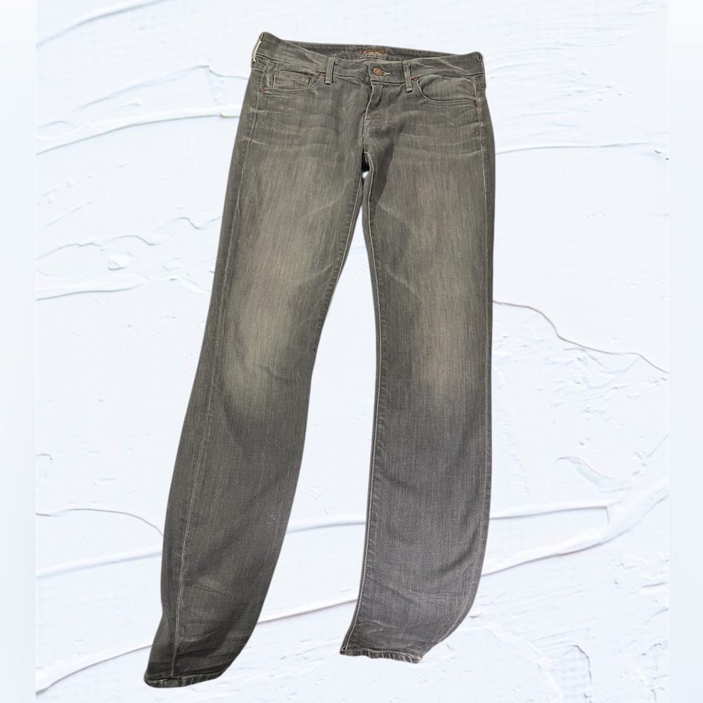 MOTHER The Looker Ghostcats II Skinny Low Rise Grey Wash Jeans Size 27 - Picture 2 of 9